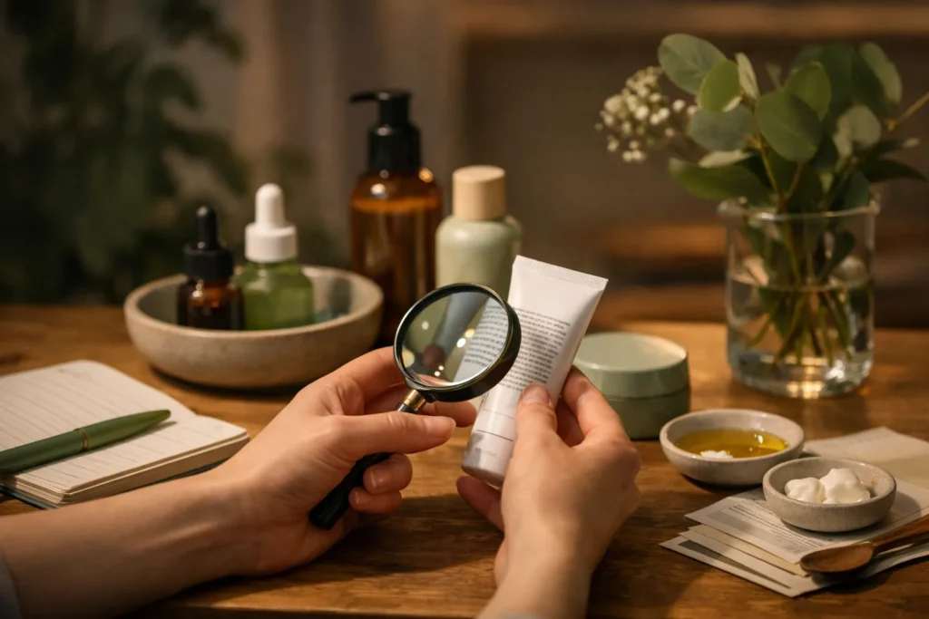 Lire une étiquette de cosmétique sans dictionnaire