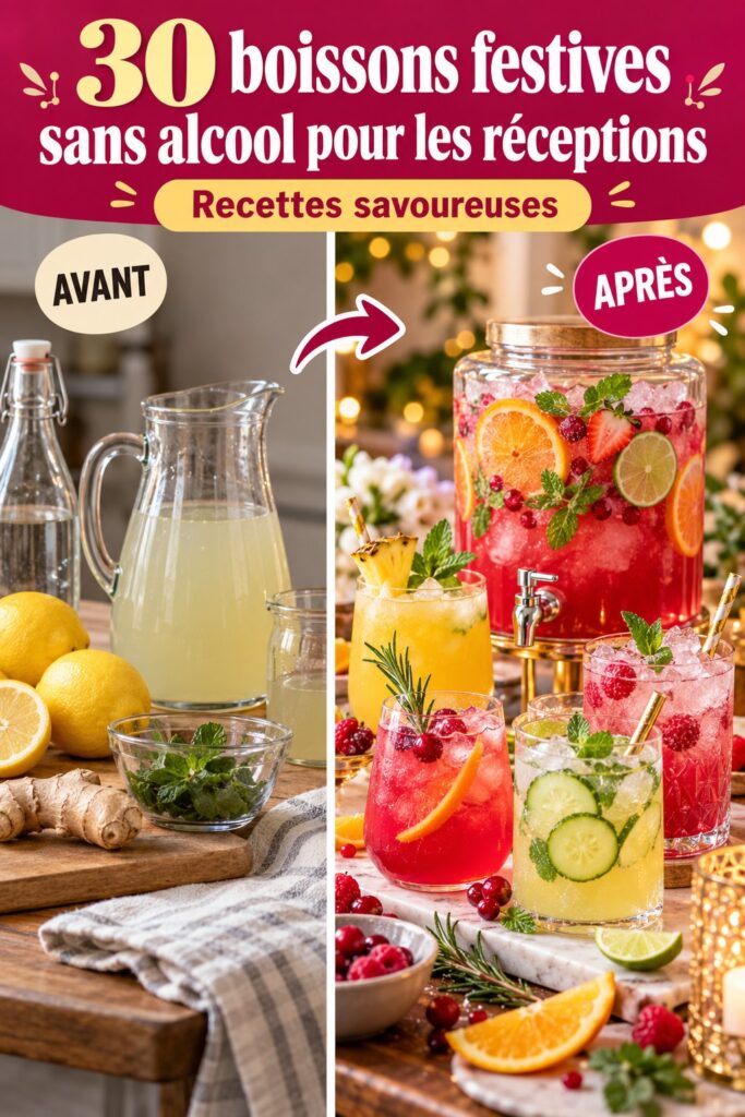 30 boissons festives sans alcool pour vos réceptions