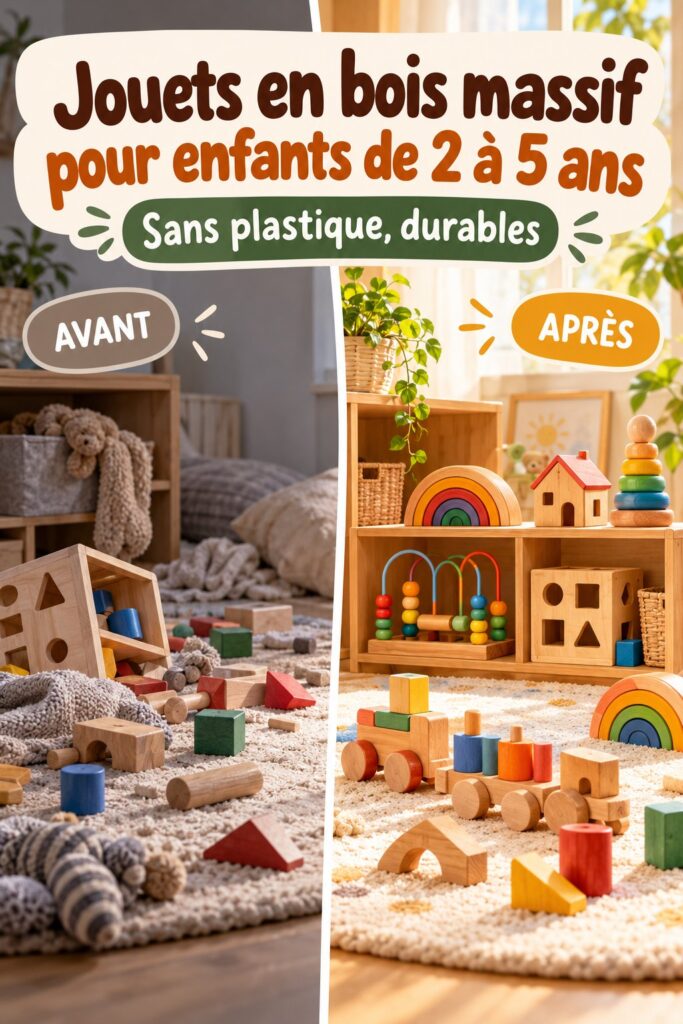 Jouets en bois massif pour enfants de 2 à 5 ans
