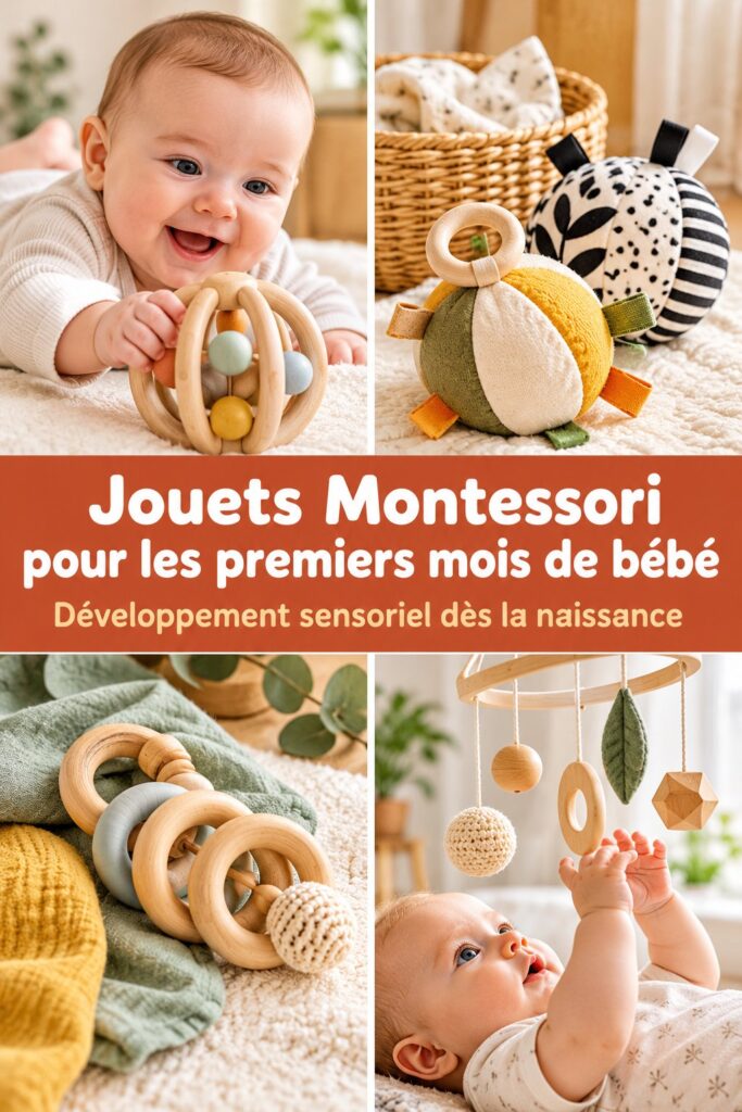 Jouets Montessori pour accompagner les premiers mois de bébé