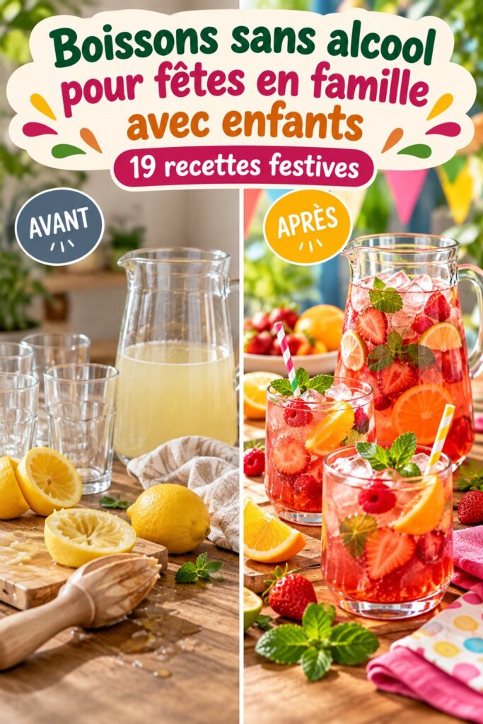 Des boissons sans alcool pour vos fêtes familiales